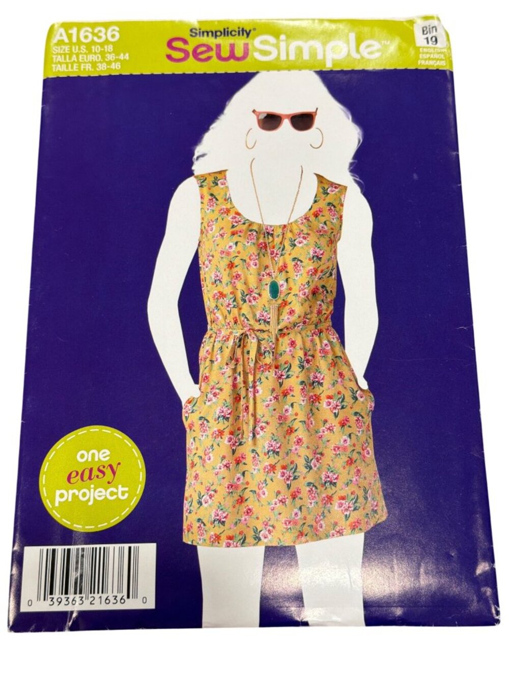 Simplicity Sew Simple A1636 Misses Pullover Dress Sewing Pattern Sizes 10-18